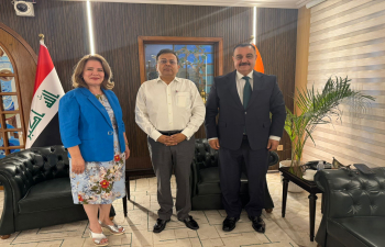 On 4 September, Ambassador Soumen Bagchi met with Mr. Maher Al-Zubaidi, former President of the Iraqi-Indian Economic Cooperation Foundation and Dr. Shatha Zuhaire, Chairwoman of the Iraqi Businesswomen Council.